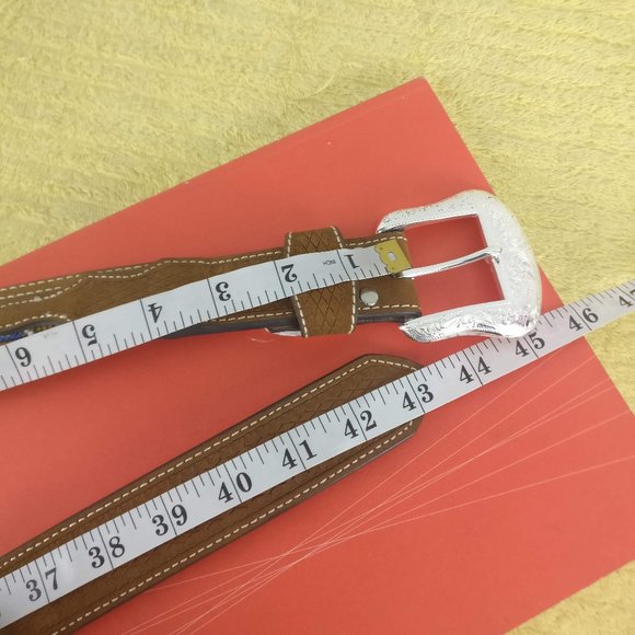 Navajo Western Aztec Beaded Leather Belt,Leather Upper Leather Lining 38 - Picture 10 of 11